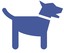 Purple standing dog icon